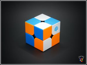 A Rubik's cube pattern on a 2x2