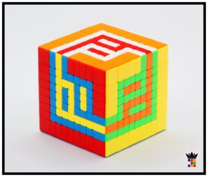 A Rubik's cube pattern on a 9x9
