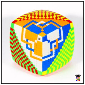 A Rubik's cube pattern on a 15x15